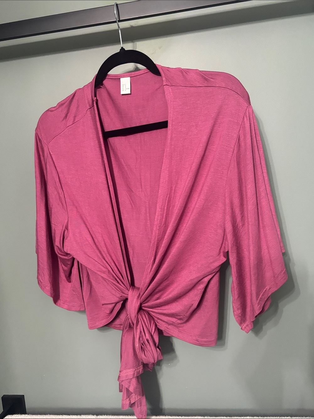 Pink Tie-Front Women's Top - Brand Unspecified